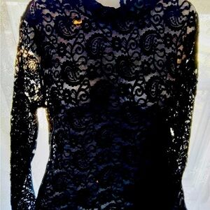 Elegant Black Lace Top